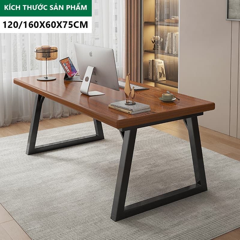 Bàn làm việc gỗ khung chân sắt cao cấp, sang trọng - GM121