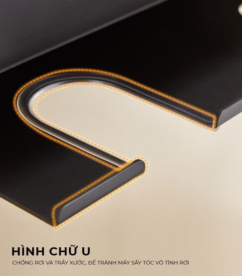 Kệ máy sấy tóc dán tường nhỏ gọn và chắc chắn - GM197