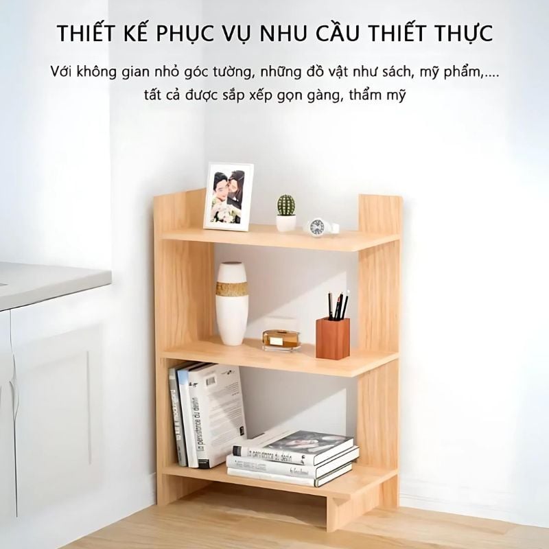 Kệ gỗ góc tường 3 tầng đa năng hiện đại - GP180