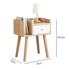 Kệ đầu giường đa năng có ngăn kéo và ngăn đựng sách - GP175