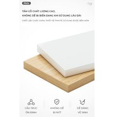 Combo Kệ Trang Trí Treo Tường Vân Gỗ Sồi (30/50/80*15- Móc) GP71
