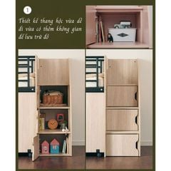 Giường tầng trẻ em kèm bàn học di động - GP365