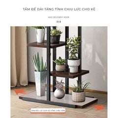 Kệ để chậu hoa chậu cây đa tầng gỗ MDF khung thép - GM159
