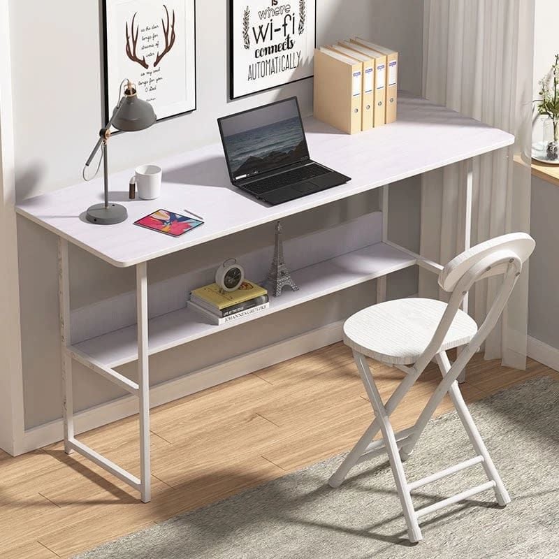 Bàn làm việc NANO có giá lửng để đồ tiện lợi vân óc chó - GM17