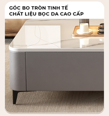 Bàn trà sofa mặt đá có ngăn tủ - GP379