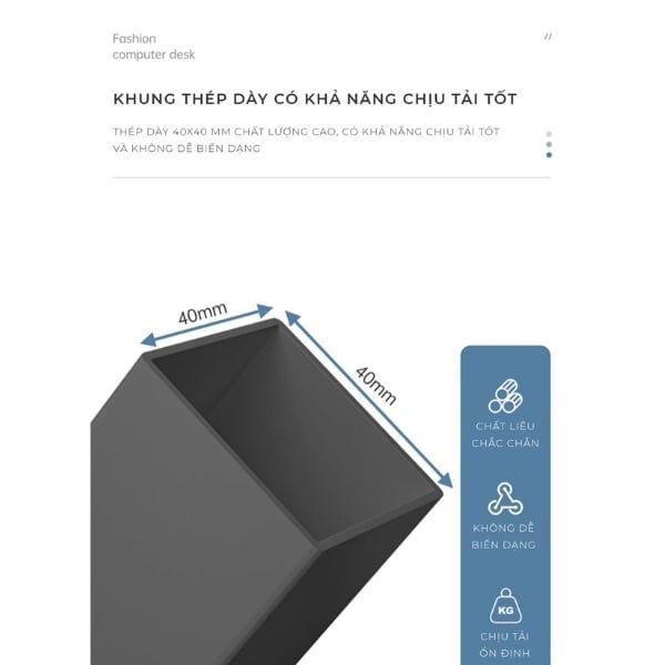 Bàn làm việc khung đen GM166