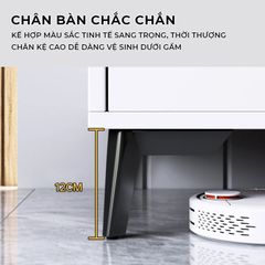 Kệ Tivi 1 cánh mở, 2 ngăn kéo màu trắng sang trọng - GP324