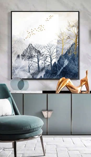 Tranh vuông phong cảnh nghệ thuật - GD-G