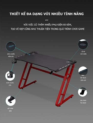 Bàn Gaming Chữ Z Hoàn Hảo Chuyên Nghiệp GM74