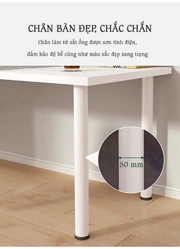 Bàn Làm Việc Chân Sắt Tròn GM62