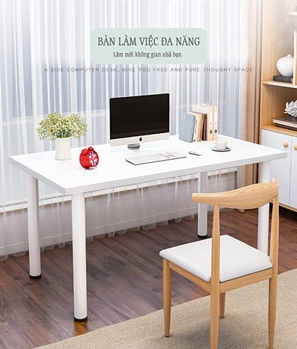 Bàn Làm Việc Chân Sắt Tròn GM62