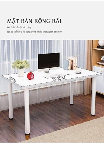 Bàn Làm Việc Chân Sắt Tròn GM62