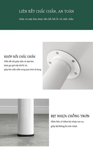 Bàn Làm Việc Chân Sắt Tròn GM62