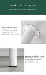Bàn Làm Việc Chân Sắt Tròn GM62
