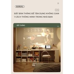 Bàn làm việc kèm tủ để đồ full trắng hiện đại, tiện lợi - GP368
