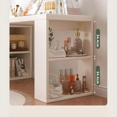 Bàn làm việc kèm tủ để đồ full trắng hiện đại, tiện lợi - GP368