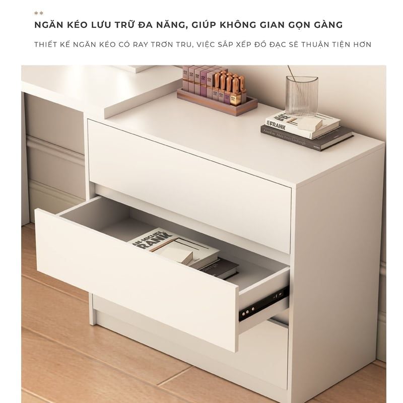 Bàn làm việc kèm tủ đựng đồ đa năng, hiện đại - GP325