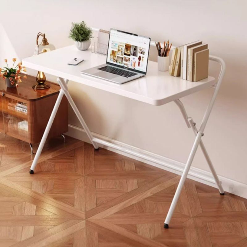 Bàn làm việc gấp gọn khung đen mặt óc chó GM139