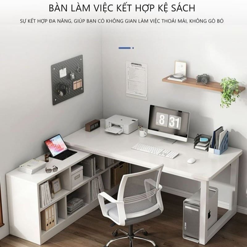 Bàn Làm Việc Tích Hợp Kệ Sách GM131