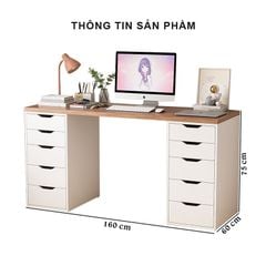 Bàn Làm Việc Hiện Đại Kèm Tủ Đựng Đồ GP313