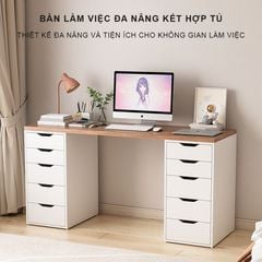 Bàn Làm Việc Hiện Đại Kèm Tủ Đựng Đồ GP313
