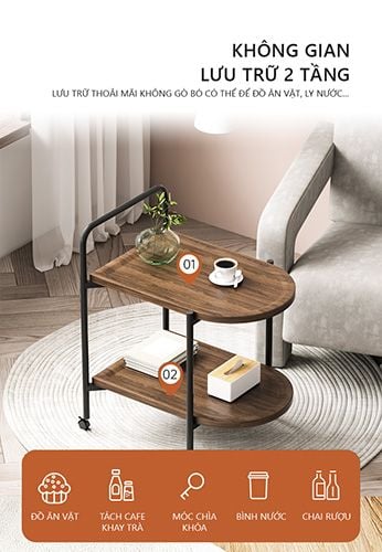 Bàn Trà 2 Tầng Hiện Đại GM87