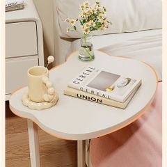 Bàn trà có bánh xe full trắng GM117