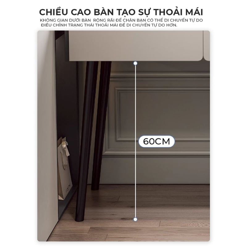 Bàn trang điểm đen trắng hiện đại - GP367