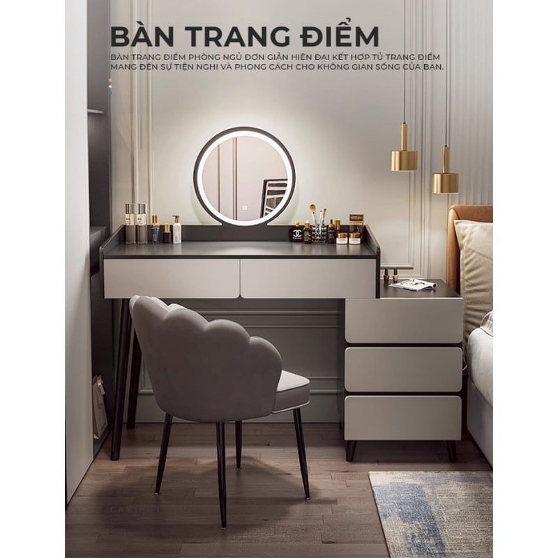Bàn trang điểm đen trắng hiện đại - GP367