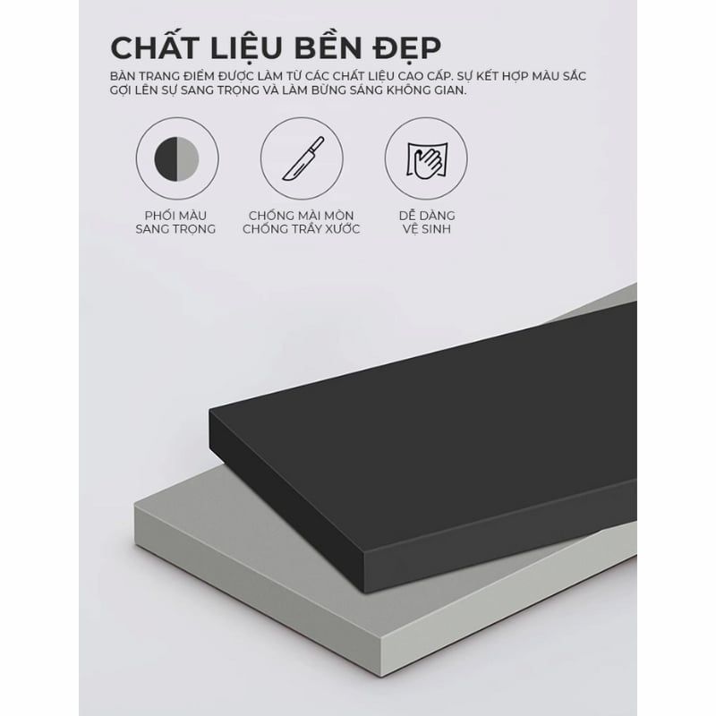 Bàn trang điểm đen trắng hiện đại - GP367