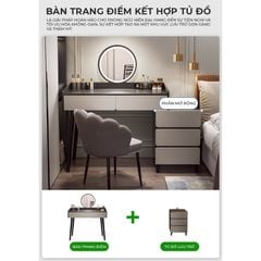 Bàn trang điểm đen trắng hiện đại - GP367
