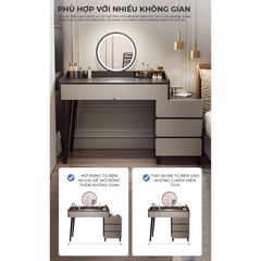 Bàn trang điểm đen trắng hiện đại - GP367
