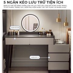 Bàn trang điểm đen trắng hiện đại - GP367