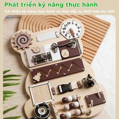 Bảng đồ chơi bận rộn cho bé hình gấu TOY10