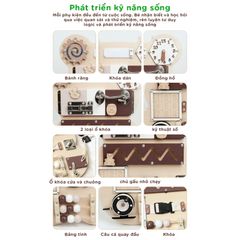 Bảng đồ chơi bận rộn cho bé hình gấu TOY10