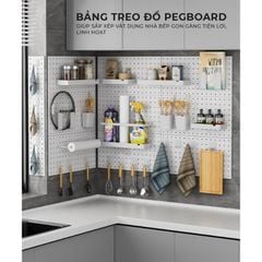 Bảng Pegboard dán tường đa năng, tiện lợi - GM170