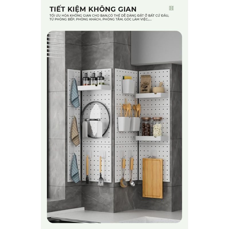 Bảng Pegboard dán tường đa năng, tiện lợi - GM170