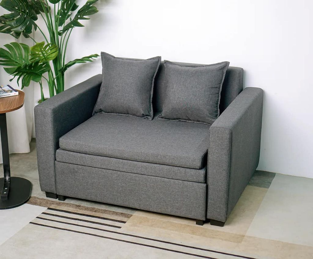 Ghế sofa giường tiện nghi, đệm màu xám êm ái - GC42