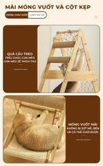 Cây trèo cho mèo tích hợp nhiều chức năng, dễ dàng lắp đặt - GU7