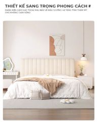 Đệm đầu giường phòng ngủ full trắng sữa - GC49A