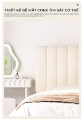 Đệm đầu giường phòng ngủ full trắng sữa - GC49A