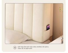 Đệm đầu giường phòng ngủ full trắng sữa - GC49B