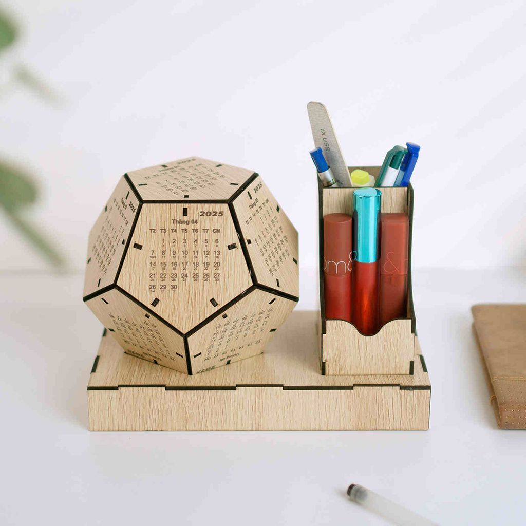 Lịch gỗ đa diện để bàn - TOY27