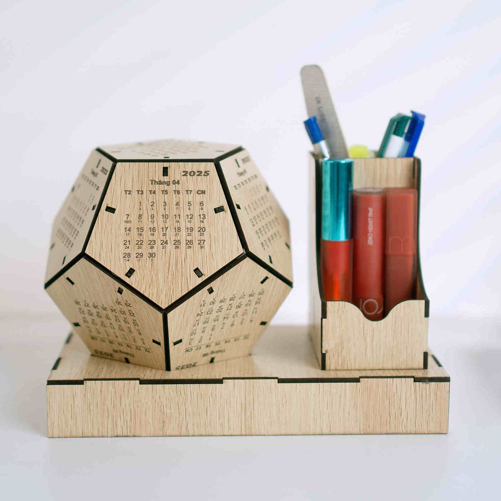 Lịch gỗ đa diện để bàn - TOY27