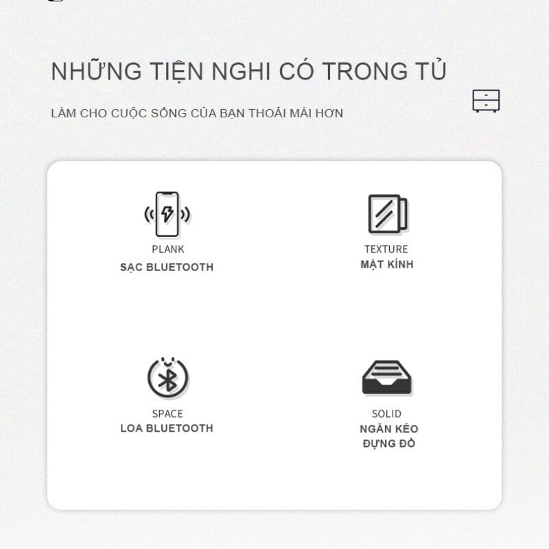 Tab đầu giường bọc da thông minh GA36