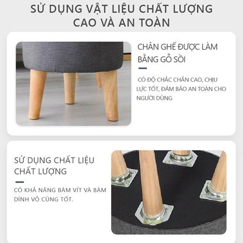 Ghế đôn sofa xám tinh tế hiện đại - GC19