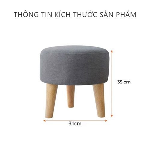 Ghế đôn sofa xám tinh tế hiện đại - GC19