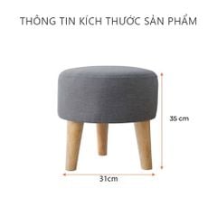 Ghế đôn sofa xám tinh tế hiện đại - GC19