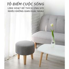 Ghế đôn sofa xám tinh tế hiện đại - GC19