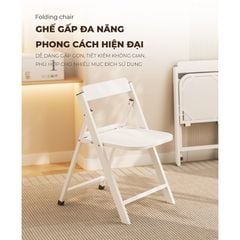 Ghế gấp gọn đa năng trắng - GM192